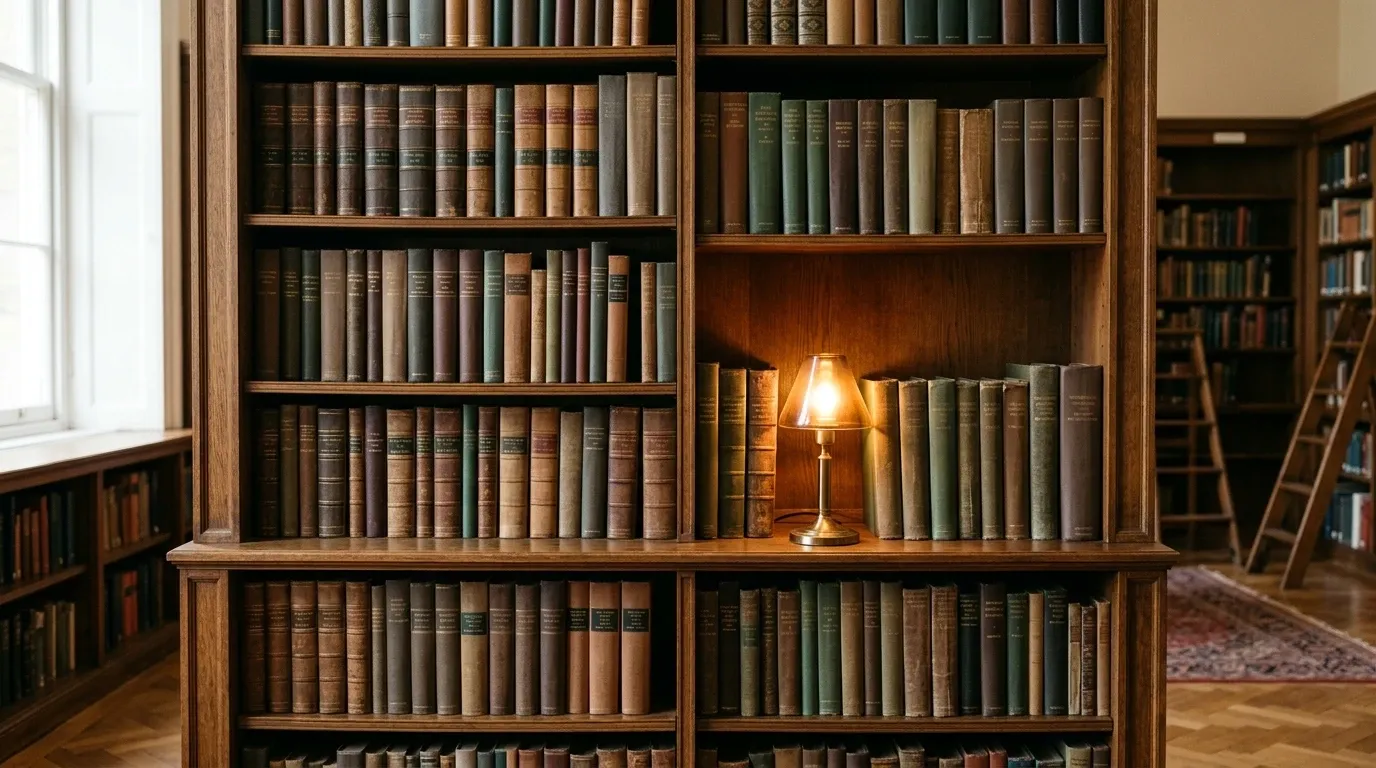 Bibliotheksregal mit Fachbüchern