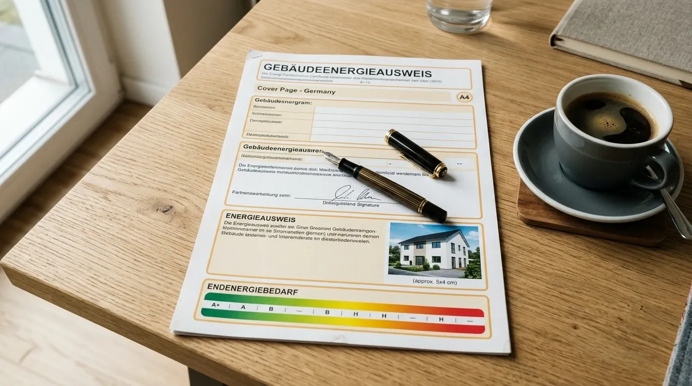 Energieausweis auf dem Tisch