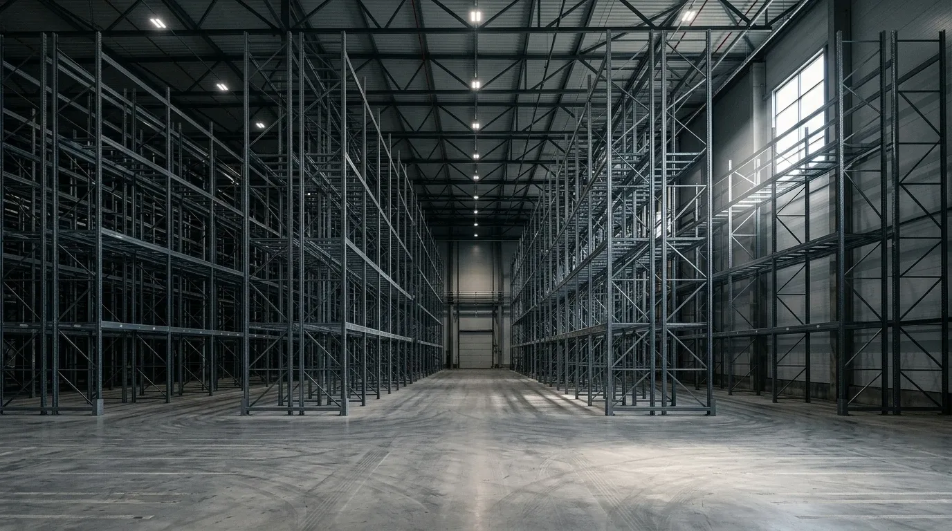 Innenansicht einer Lagerhalle